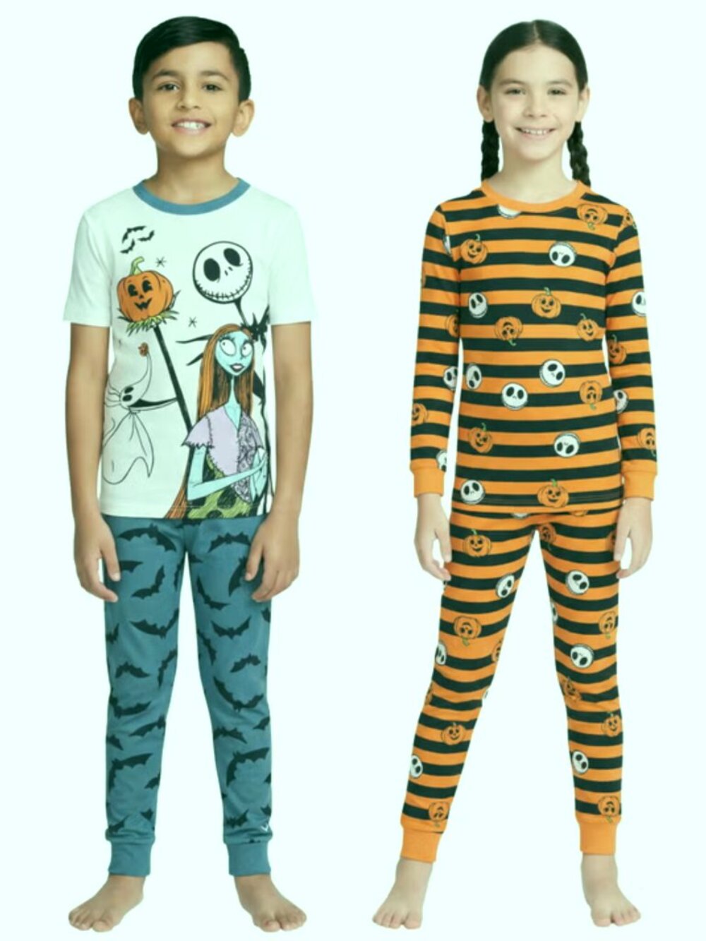 NWT Disney Nightmare Before Christmas Jack 4pc Glow Dark Pajama Set Kids Sz 5